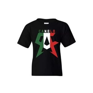 Canelo Alvarez T-Shirt Boxing Champion Mexico Flag Black Green White Red Sz XL